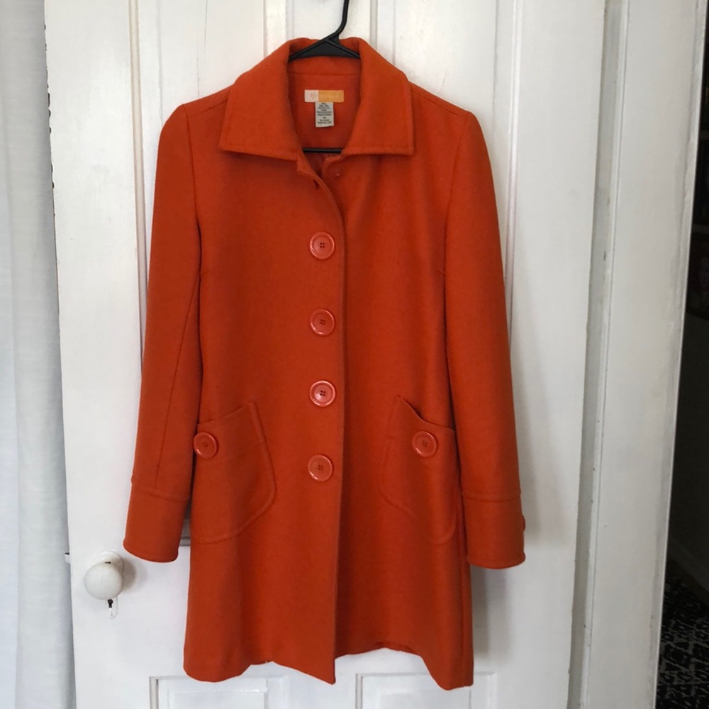 Orange wool peacoat Tulle medium retro